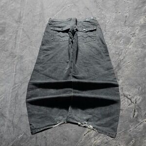 Baggy Black Wide Leg Mecca Southpole Styl Y2K Skater Vintage Jeans 42x30